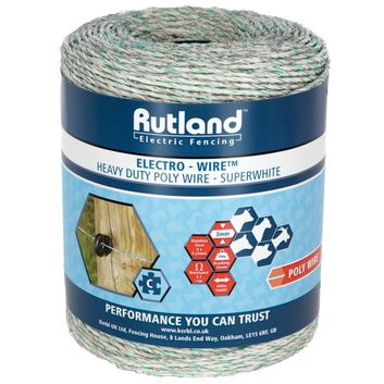 Rutland Polywire, 500m, white/green 6 x 0.20 mm SSW