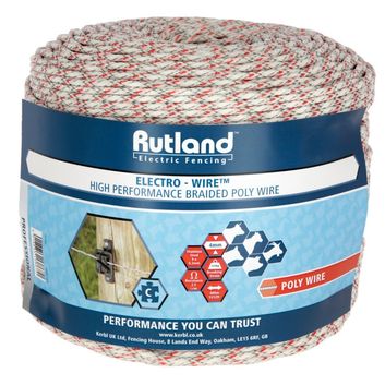 Rutland Braided wire, 400m, white/red