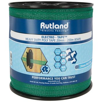 Rutland Electro Tape, 200m, 20mm green, 11 x 0,20mm