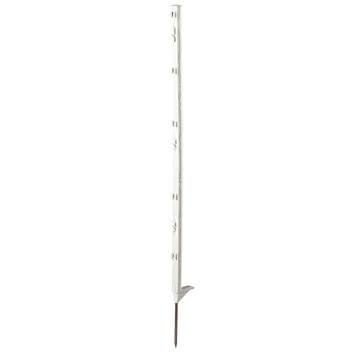 Rutland Full Plastic Post 105 cm, steel tip, single step, white