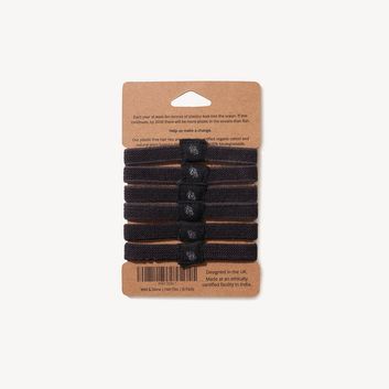 Wild &amp; Stone Black Plastic-Free Hair Ties - 6 Pack alternative