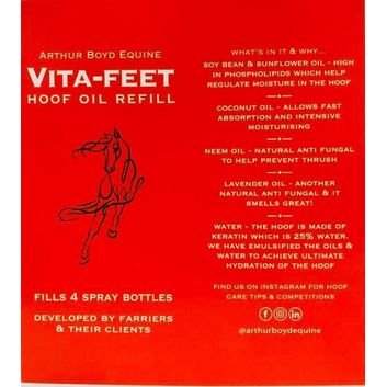 Arthur Boyd Equine Vita-Feet Hoof Oil Refill alternative
