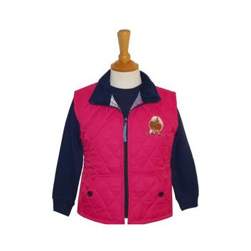 Bcc Three Fat Ponies Childrensgilet Fuchsia