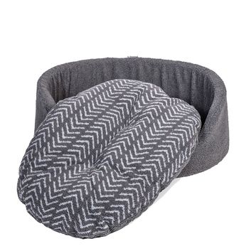 Danish Design Fleece Charcoal Rrows Slumber Bed Grey alternative