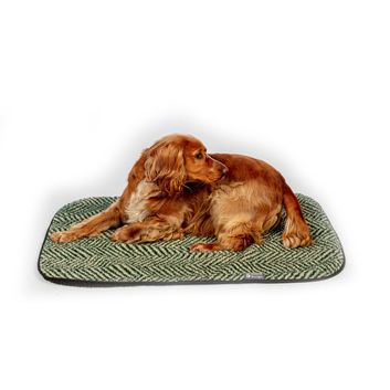 Danish Design Fleece Heringbone Blanket Green alternative