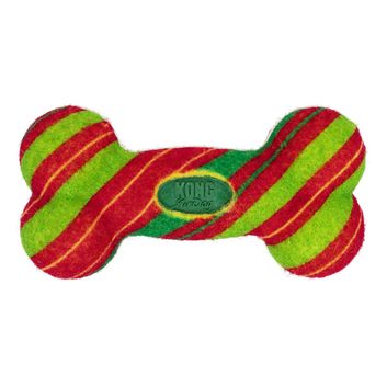 KONG Holiday Airdog Squeaker Bone Stripe Dog Toy alternative