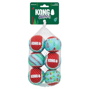 KONG Holiday Squeakair Tennis Balls Dog Toy alternative