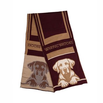 Waring Brooke Labrador Scarf Burgundy