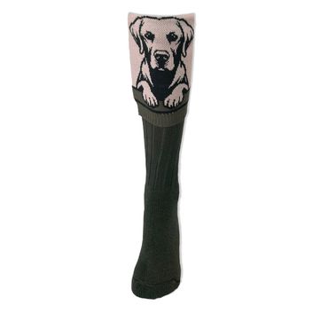 Waring Brooke Lotal Labrador Socks Black/Olive