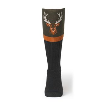 Waring Brooke Majestic Stag Socks Olive