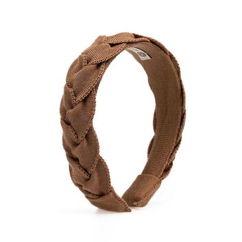 Waring Brooke Signature Solid Plait Hairband Tan