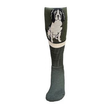 Waring Brooke Springer Spaniel Socks Black/Olive