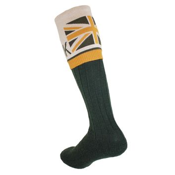 Waring Brooke Union Jack Socks Green alternative