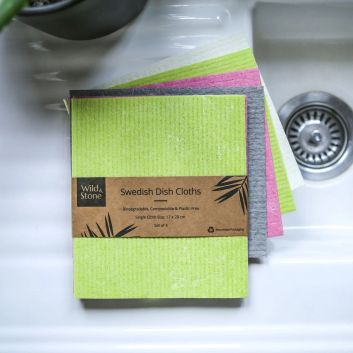 Wild &amp; Stone Compostable Swedish Dish Cloths - Set of 4 alternative
