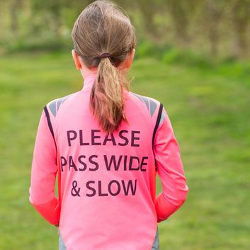 Reflector Gilet By Hy Equestrian Pass Wide &amp; Slow Pink