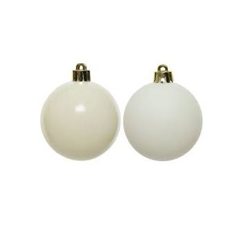 Shatterproof Baubles Wool White x4 alternative