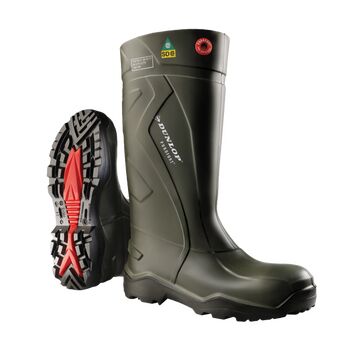 Dunlop Purofort Plus Full S5 Safety Wellington Boots Green