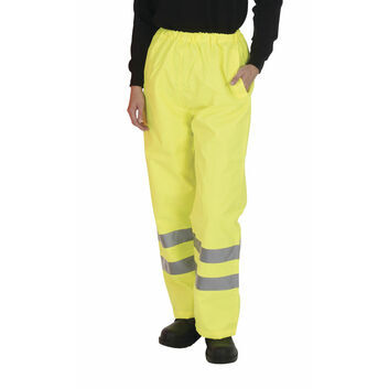 Yoko Hi Vis Waterproof Contractor Trousers - Yellow