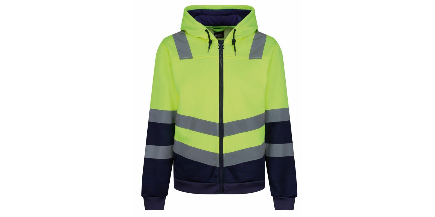 Buy Regatta High Visibility Pro Hi Vis Full Zip Hoodie Hi-Vis Yellow ...