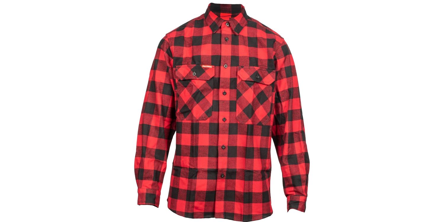 Buy Hard Yakka Long Sleeve Check Flannel Shirt Red from £46.02