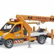Bruder 02679 - MB Sprinter Avec Plateforme De Travail Et Module Son Lumiere