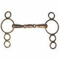 JHL Pro-Steel Bit Continental 4-Ring Snaffle with Brass Lozenge additional 1