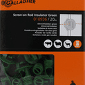 20 x Gallagher Screw-on Rod Insulator in Green 6/14mm additional 4