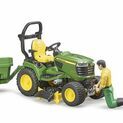 Bruder Bworld John Deere X949 Lawn Tractor with Trailer and Gardener 1:16 additional 4