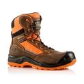 Buckler Boots Buckz Viz Safety Lace/Zip Boot - Brown/Orange additional 1