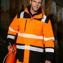 Result Safeguard Extreme Tech Printable Softshell Safety Coat Fluorescent Orange/Black additional 1