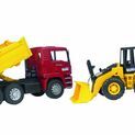 Bruder Construction Truck and Articulated Road Loader FR130 1:16 additional 1
