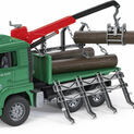 Bruder MAN TGA Timber Truck with Loading Crane and 3 Trunks 1:16 additional 1