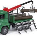 Bruder MAN TGA Timber Truck with Loading Crane and 3 Trunks 1:16 additional 1