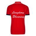 Longhorn Shearing Hereford Polo Shirt Red additional 4