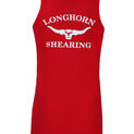 Longhorn Shearing Singlet Vest Red additional 1