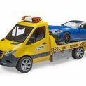 Bruder Mercedes Benz Sprinter Car Transporter With Roadster &amp; Light &amp; Sound Module 1:16 additional 1