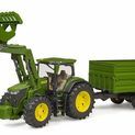 Bruder John Deere 7R 350 with Frontloader &amp; Tipping Trailer 1:16 additional 1