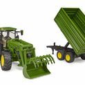 Bruder John Deere 7R 350 with Frontloader &amp; Tipping Trailer 1:16 additional 2