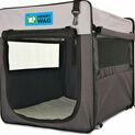 Henry Wag Folding Fabric Crate Grey additional 2