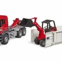 Bruder MAN TGS truck with Roll-Off Container and Schäffer Yard Loader additional 2