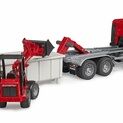 Bruder MAN TGS truck with Roll-Off Container and Schäffer Yard Loader additional 3