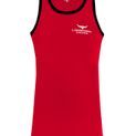 Longhorn Shearing Romney Long Tail Singlet Vest Red/Black additional 1