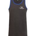 Longhorn Shearing Masham Long Tail Singlet Vest Grey/Blue additional 1