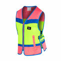 Equisafety Hi Vis Riding Waistcoat Pink/Yellow additional 1
