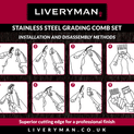 Liveryman Stainless Steel A5 Grading Comb Set for Harmony Plus Clipper (Equine/Pet) additional 7