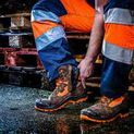 Buckler Buckz Viz BVIZ1BROR Safety Lace/Zip Boot - Brown/Orange additional 3