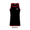 Longhorn Shearing Kids Suffolk Long Tail Singlet Vest - Black/Red additional 1
