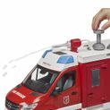 Bruder MB Sprinter Fire Service Rescue Vehicle + Light &amp; Sound Module 1:16 additional 2