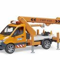 Bruder MB Sprinter with Work Platform + Light &amp; Sound Module 1:16 additional 1