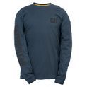 Caterpillar Trademark Banner Long Sleeve T-Shirt Dark Marine additional 1